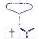 Różaniec na sznurku z Krzyżem Benedyktyńskim "Laka" - fioletowy